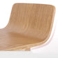 Modern Armless Backrest Counter Stool Wood Bar Stool with Footrest