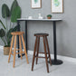 Modern Round Counter Bar Stool Wood Backless Bar Stool with Footrest