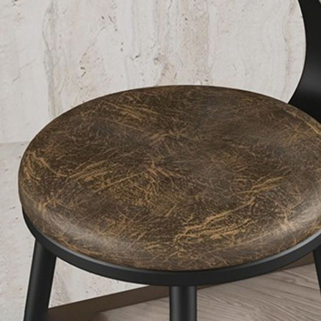 Industrial Armless Backrest Counter Stool Iron Dining Room Bar Stool with Pedal Clearhalo 'Bar Furniture' 'Bar Stools' 'bar_stools' 'furn' 'furn_bar_stools' 'Furniture' 'Kitchen & Dining Furniture' 6076584