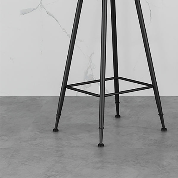 Industrial Armless Backrest Counter Stool Iron Dining Room Bar Stool with Pedal Clearhalo 'Bar Furniture' 'Bar Stools' 'bar_stools' 'furn' 'furn_bar_stools' 'Furniture' 'Kitchen & Dining Furniture' 6076591