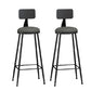 Industrial Armless Backrest Counter Stool Iron Dining Room Bar Stool with Pedal Grey 2 Piece Set Clearhalo 'Bar Furniture' 'Bar Stools' 'bar_stools' 'furn' 'furn_bar_stools' 'Furniture' 'Kitchen & Dining Furniture' 6076623