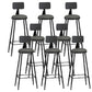Industrial Armless Backrest Counter Stool Iron Dining Room Bar Stool with Pedal Grey 8 Piece Set Clearhalo 'Bar Furniture' 'Bar Stools' 'bar_stools' 'furn' 'furn_bar_stools' 'Furniture' 'Kitchen & Dining Furniture' 6076626