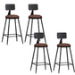 Industrial Armless Backrest Counter Stool Iron Dining Room Bar Stool with Pedal Brown 4 Piece Set Counter Stool(26"H) Clearhalo 'Bar Furniture' 'Bar Stools' 'bar_stools' 'furn' 'furn_bar_stools' 'Furniture' 'Kitchen & Dining Furniture' 6076640