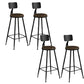 Industrial Armless Backrest Counter Stool Iron Dining Room Bar Stool with Pedal Tan 4 Piece Set Counter Stool(26"H) Clearhalo 'Bar Furniture' 'Bar Stools' 'bar_stools' 'furn' 'furn_bar_stools' 'Furniture' 'Kitchen & Dining Furniture' 6076652