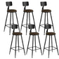 Industrial Armless Backrest Counter Stool Iron Dining Room Bar Stool with Pedal Tan 6 Piece Set Counter Stool(26"H) Clearhalo 'Bar Furniture' 'Bar Stools' 'bar_stools' 'furn' 'furn_bar_stools' 'Furniture' 'Kitchen & Dining Furniture' 6076653