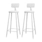 Modern Round Counter Stool Coffee Shop Leather and Metal Counter-height Stool