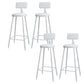 Modern Round Counter Stool Coffee Shop Leather and Metal Counter-height Stool