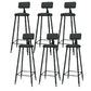 Modern Round Counter Stool Coffee Shop Leather and Metal Counter-height Stool