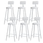 Modern Round Counter Stool Coffee Shop Leather and Metal Counter-height Stool