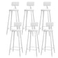 Modern Round Counter Stool Coffee Shop Leather and Metal Counter-height Stool