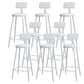 Modern Round Counter Stool Coffee Shop Leather and Metal Counter-height Stool