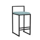 Indoor Counter Stool Nordic Metal Low Back Bar Stool with Upholstered
