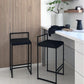 Indoor Counter Stool Nordic Metal Low Back Bar Stool with Upholstered