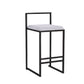 Indoor Counter Stool Nordic Metal Low Back Bar Stool with Upholstered