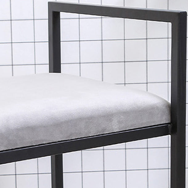 Indoor Counter Stool Nordic Metal Low Back Bar Stool with Upholstered