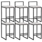 Indoor Counter Stool Nordic Metal Low Back Bar Stool with Upholstered