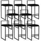 Indoor Counter Stool Nordic Metal Low Back Bar Stool with Upholstered