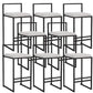 Indoor Counter Stool Nordic Metal Low Back Bar Stool with Upholstered
