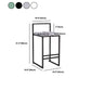 Indoor Counter Stool Nordic Metal Low Back Bar Stool with Upholstered