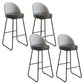 Industrial Leather Counter-height Stool Footrest Shop Dining Stool with Metal Base