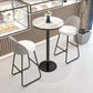 Industrial Leather Counter-height Stool Footrest Shop Dining Stool with Metal Base