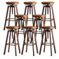 Modern Armless Counter Stool Iron Bar Stool with Wooden Seat and Pedal Coppery Backless 8 Piece Set Clearhalo 'Bar Furniture' 'Bar Stools' 'bar_stools' 'furn' 'furn_bar_stools' 'Furniture' 'Kitchen & Dining Furniture' 6076937