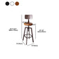 Modern Armless Counter Stool Iron Bar Stool with Wooden Seat and Pedal Clearhalo 'Bar Furniture' 'Bar Stools' 'bar_stools' 'furn' 'furn_bar_stools' 'Furniture' 'Kitchen & Dining Furniture' 6076938
