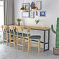 Contemporary Low Back Bar stool PU Leather Counter Bar Stool with 4 Legs
