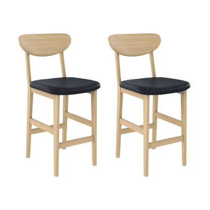 Contemporary Low Back Bar stool PU Leather Counter Bar Stool with 4 Legs