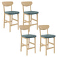 Contemporary Low Back Bar stool PU Leather Counter Bar Stool with 4 Legs