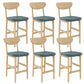 Contemporary Low Back Bar stool PU Leather Counter Bar Stool with 4 Legs