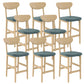 Contemporary Low Back Bar stool PU Leather Counter Bar Stool with 4 Legs
