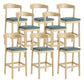 Contemporary Low Back Bar stool PU Leather Counter Bar Stool with 4 Legs