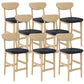 Contemporary Low Back Bar stool PU Leather Counter Bar Stool with 4 Legs