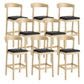 Contemporary Low Back Bar stool PU Leather Counter Bar Stool with 4 Legs