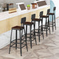 Industrial Square Footrest Counter Chair Metal Low Back Counter and Bar Stool