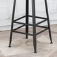 Industrial Square Footrest Counter Chair Metal Low Back Counter and Bar Stool