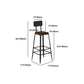 Industrial Square Footrest Counter Chair Metal Low Back Counter and Bar Stool