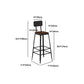 Industrial Square Footrest Counter Chair Metal Low Back Counter and Bar Stool