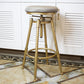 Nordic Armless Counter Stool Iron Bar Stool with Seat and Pedal