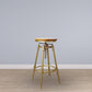 Nordic Armless Counter Stool Iron Bar Stool with Seat and Pedal