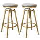 Nordic Armless Counter Stool Iron Bar Stool with Seat and Pedal