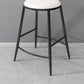 Indoor Round Modern Bar & Counter Stool White Upholstered Low Back Counter Bar Stool