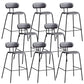 Matte Finish Leather Barstool Nordic Style Coffee Shop Low Back Stool