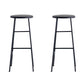 Modern Solid Wood Counter-height Stool Footrest Coffee Shop Round Bar Stools