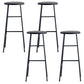 Modern Solid Wood Counter-height Stool Footrest Coffee Shop Round Bar Stools