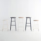 Modern Solid Wood Counter-height Stool Footrest Coffee Shop Round Bar Stools