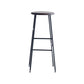 Modern Solid Wood Counter-height Stool Footrest Coffee Shop Round Bar Stools