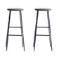 Modern Solid Wood Counter-height Stool Footrest Coffee Shop Round Bar Stools