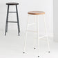 Modern Solid Wood Counter-height Stool Footrest Coffee Shop Round Bar Stools
